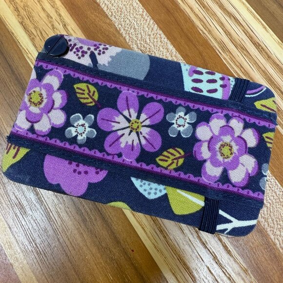 Vera Bradley Floral Nightingale Accordian Card Holder Wallet Plastic Sleeves - Picture 3 of 4